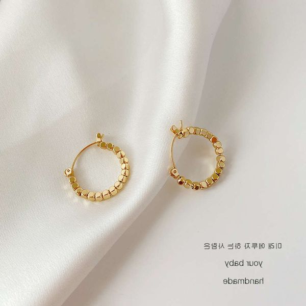 

earrings korean version simple personality geometric design sense versatile minority creative fashion earrings east gate trend earrings, Golden