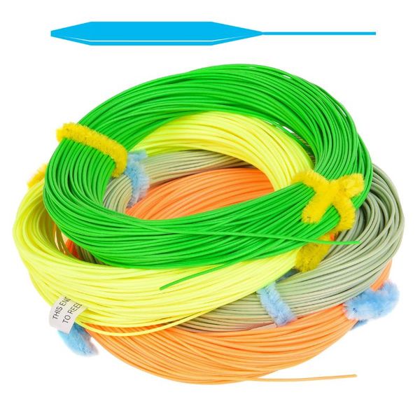 

braid line weight-forward taper floating 100ft fishing wf4-wf8 fish weight forward 4colors for trout accessories