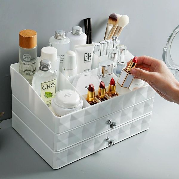 

storage boxes & bins fashion drawer makeup organizer large capacity jewelry cosmetic box deskskin care dressing table women beauty