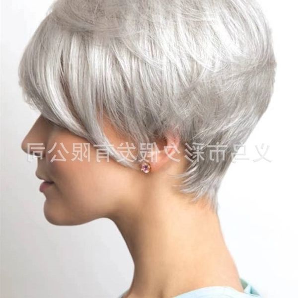 

color multi new female medium long curly hair chemical fiber headgear, Black