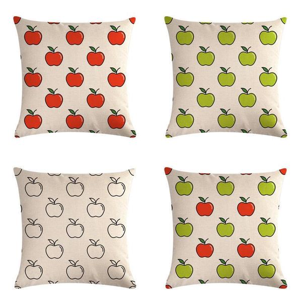 

cushion/decorative pillow 45*45cm geometric cushion cover abstract apple striped dotted grid triangular art linen case for sofa