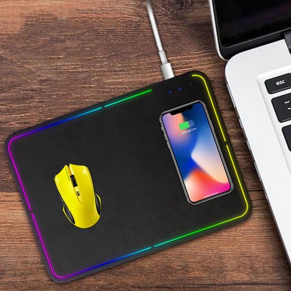 

mouse pads & wrist rests gaming pad large gamer computer mat with wireless charger