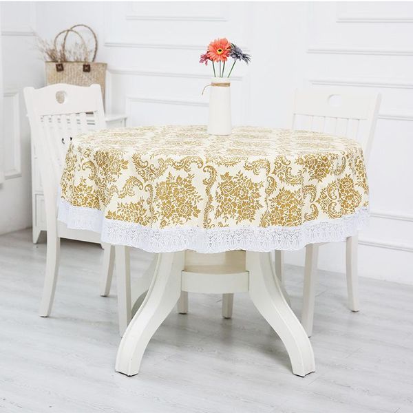 

table cloth 1pcs vintage lace tablecloth waterproof round flower cover home xmas party decor kitchen decoration