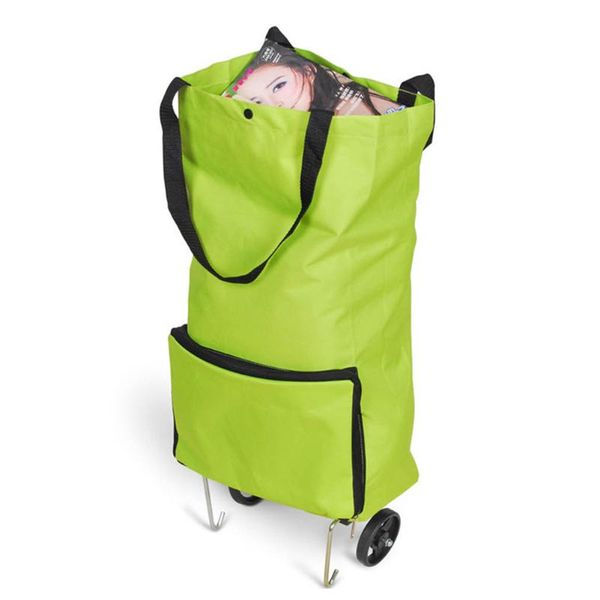 

shopping bags tug bag reusable oxford cloth multifunction cart home package with wheels portable foldable large capacity organizer