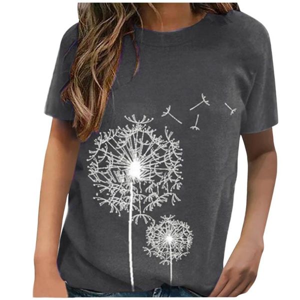 

women's t-shirt summer tshirt 2021 fashion casual o-neck print short sleeves loose harajuku tee drop, White
