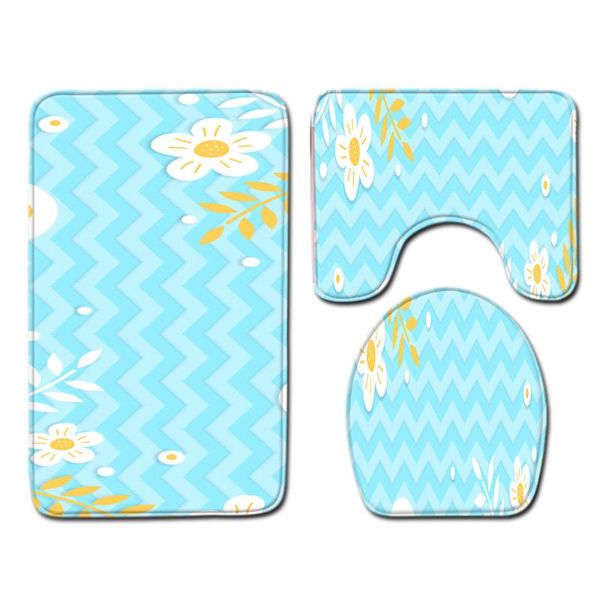 

carpets grain bathroom carpet 3pcs anti-slip home floor mats decoration absorbent toilet rugs accessories