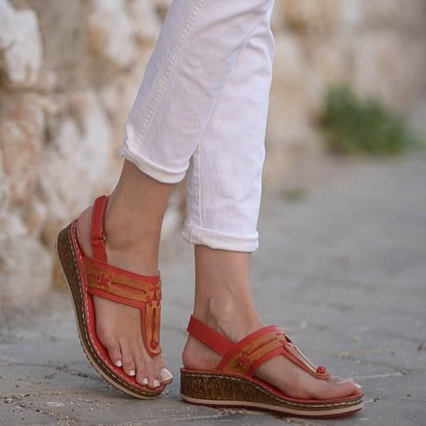 

sandals 2021 summer women's shoes large size wedge heel fashion models flip-toe casual, Black