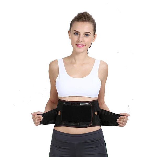 

waist support fitness belly contracting with steel plate belt lumbar back sweat trainer faja hombre health care, Black;gray