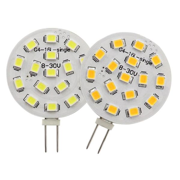 

bulbs midcars led lamp bulb g4 2835 smd 16 leds 12v to 24v ac dc replace halogen lighting lights spotlight