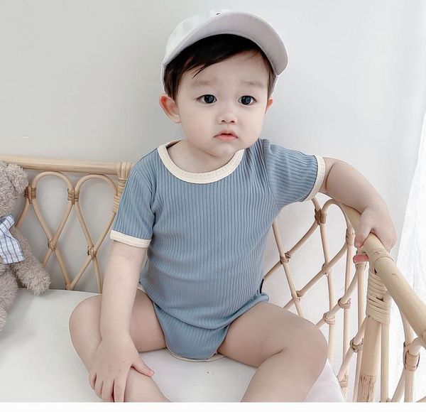 

rompers soild knitted for kids summer jumpsuit born baby boy clothes tracksuit girls and boys things, Blue