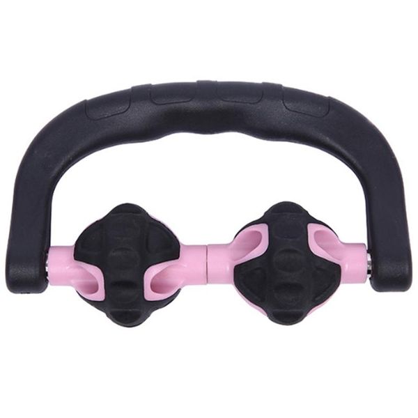 

elos-pink - hand-held massager fitness ball roller stick muscle relaxation bone yoga stripes