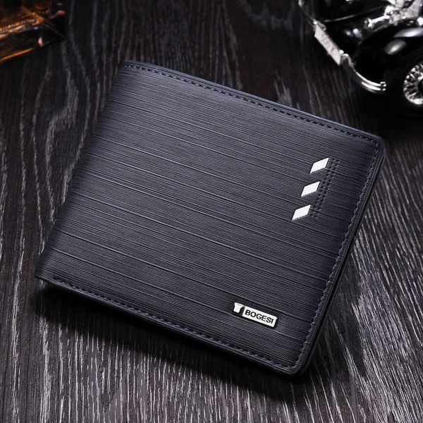 

bogesi men's wallet short card bag, Black