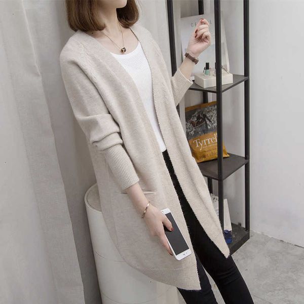 

women's knits & tees autumn winter knitted sweater women cardigans korean long sleeve harajuku cardigan knitwear loose ladies hwps, White