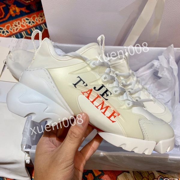 

casual shoes lace-up platform real 35-41 leather flat trainers men women sneakers colors camouflage sneaker and studded xxl210402, Red;white