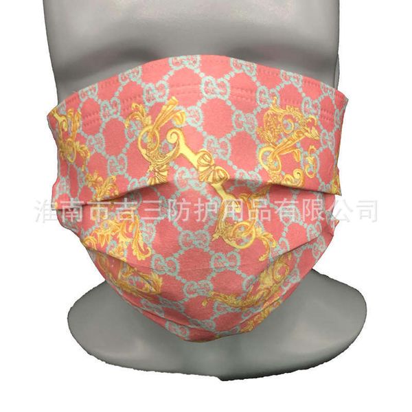 

custom logo with gold disposable three layer fashion fragrance trend women's net red same printed mask