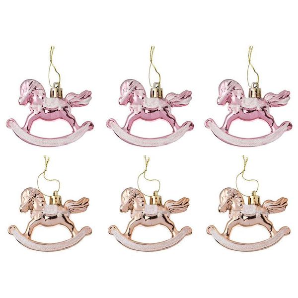 

6pcs christmas tree pendant horse hanging decoration ornament party