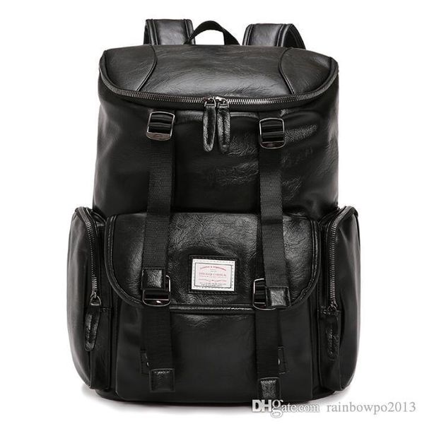 Fábrica por atacado marca homens bolsa grande capacidade de computador bolsa multi-bolso couro coreano mochila moda couros viajar mochilas bolsas de estudante