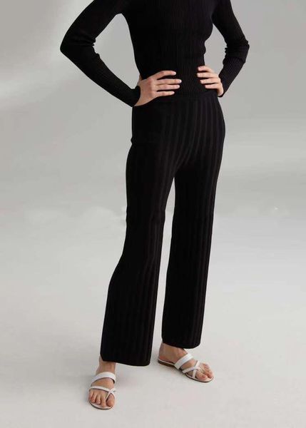 

women's pants & capris women silk blend threaded casual, Black;white