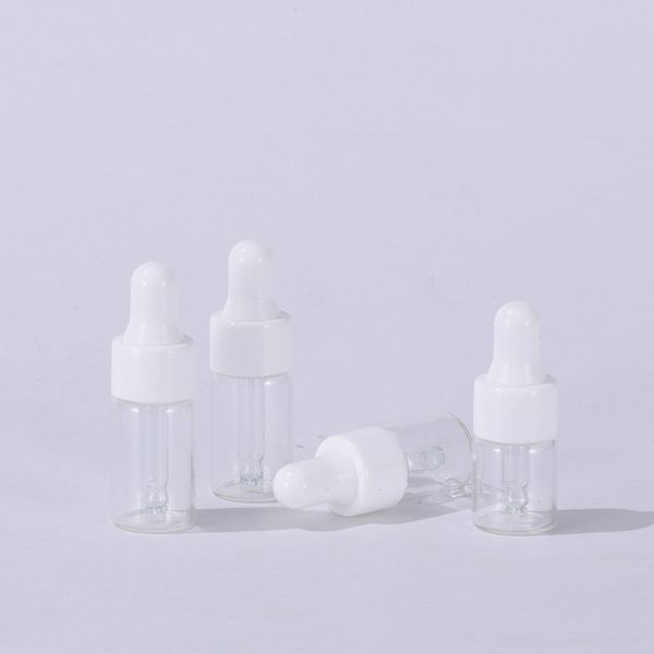 Mini cam esansiyel yağ e sıvı reaktif pipet damlalık şişeleri 1ml 2ml 3ml 5ml