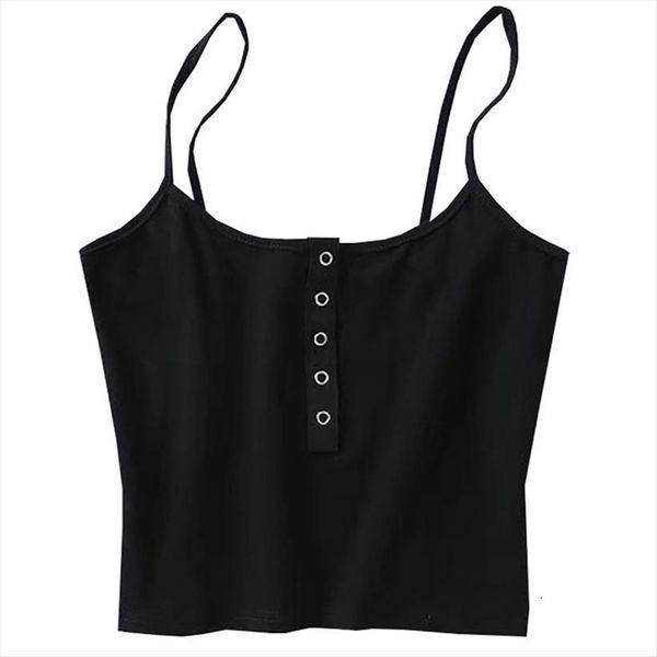 

arrival summer slim women tank buttons solid sleeveless crop halter black white bustier xl