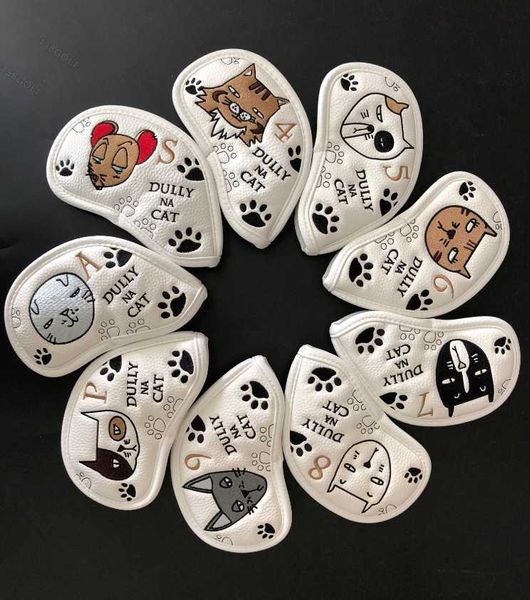 

cat lazy golf club cover, iron cover pu complete set of clubs