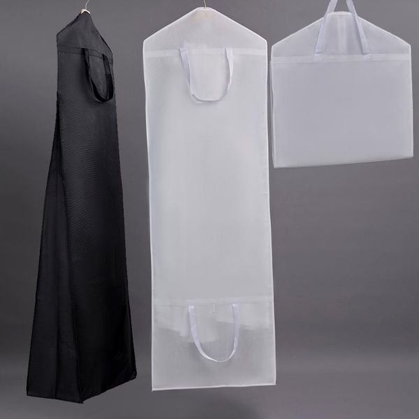 

clothing & wardrobe storage non-wowen anti-dust gusseted wedding dress gown garment bag dust protector covers for long puffy gowns white bla