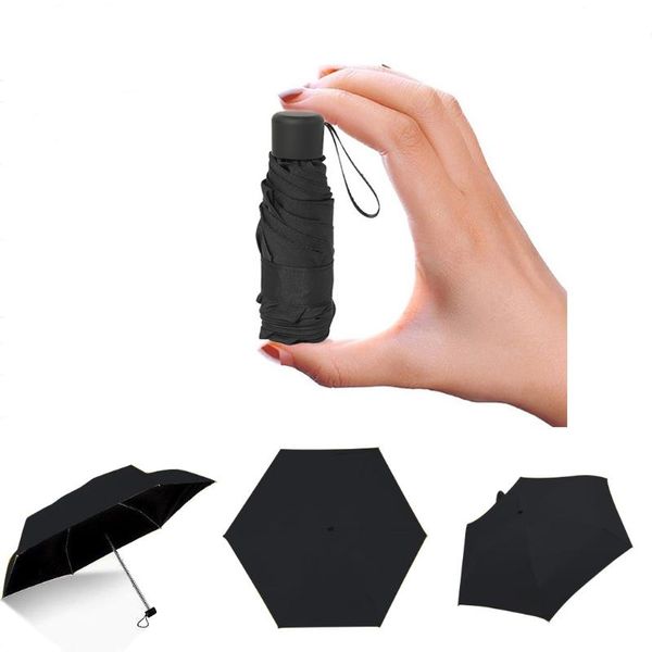 

umbrellas protable pocket folding mini umbrella flat lightweight 5 fold sun travel sunshade parasol