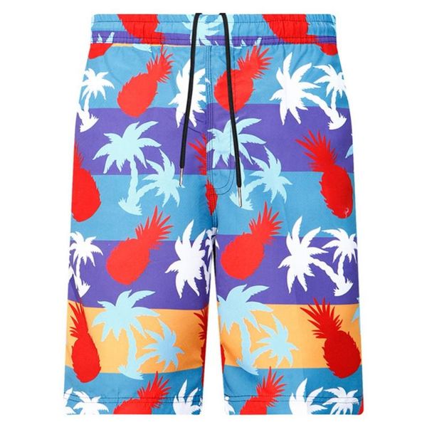 

beach shorts men boy plus size swimwear 3d tree printed colorful surfing board male quick dry beachwear men's, White;black