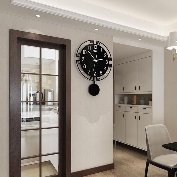 

clocks wall living room modern minimalist clock decoration watch mute quartz