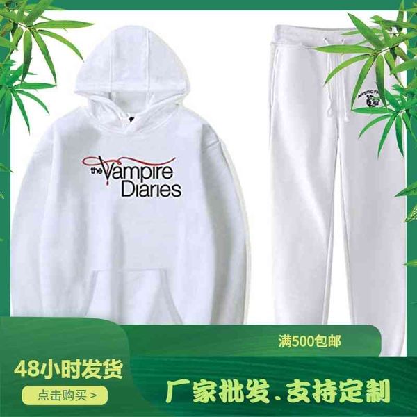 

the new vampire diaries hoodies vampire diaries hoodie leggings set, Black