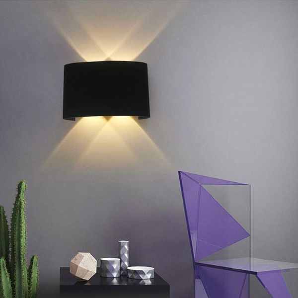 

modern led wall lamp for bedroom bedside living room corridor staircase indoor sconce light metal body lighting fixtures