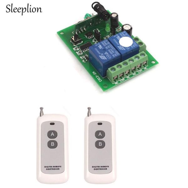 

smart home control sleeplion 12v 2ch 433mhz wireless remote switch relay module 2 channel transmitter 315mhz/433mhz