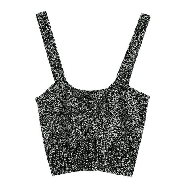 

women's tanks & camis novalya solid gray women fashion knitted short tank elegant autumn casual female ladies ie, White
