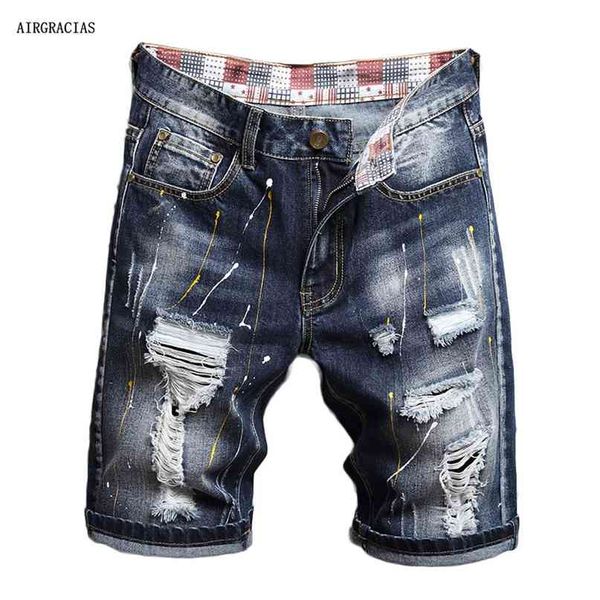 AIRGRACIAS Arrive Shorts Uomo Jeans Marca-Abbigliamento Retro Nostalgia Denim Bermuda Corto per uomo Blue Jean Taglia 28-40 210713