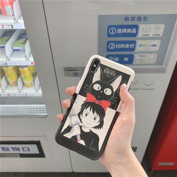 Huawei telefone móvel Anime preto gato ip xsmax painted telefone celular case para huawei p30 / mae20pto telemóvel capa protetora