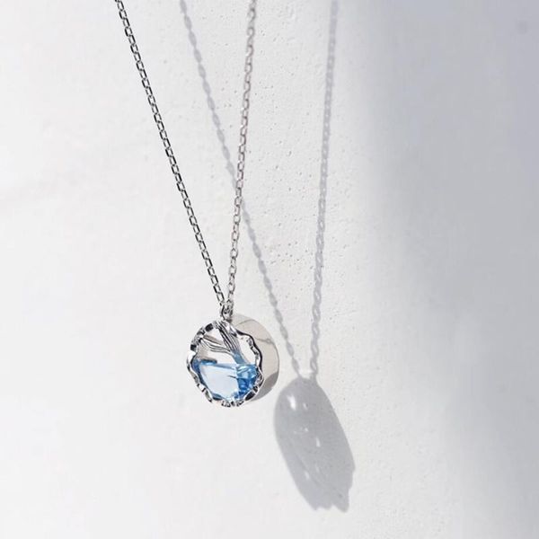 

chokers mermaid tears foam clavicle chain student simple creativity fresh 925 sterling silver temperament female necklace sne310, Golden;silver