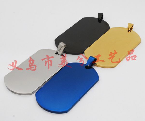

titanium stainless steel tag military dog brand lettering advertising gifts