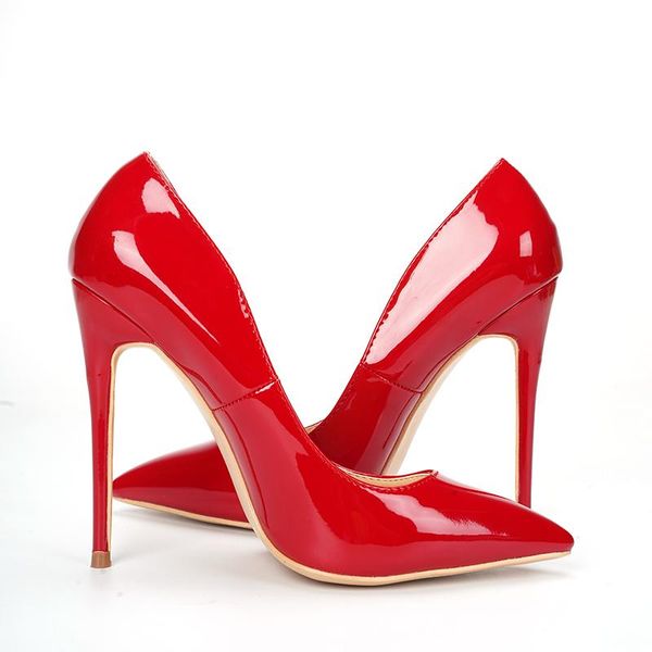 

dress shoes women pumps high heels patent leather stiletto bombas woman outdoor lady office colourful 10cm zapatos, Black