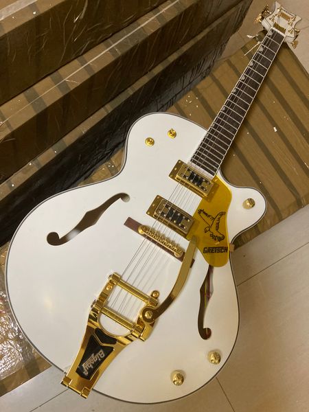 

factory custom the white falcon 6120 semi hollow body jazz tuners electric guitar with tremolo