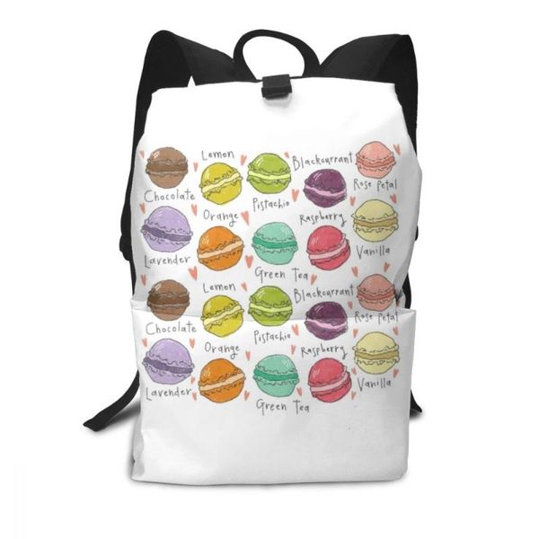 

backpack macaroon backpacks pattern men - women bag schoolbag trend teen bags