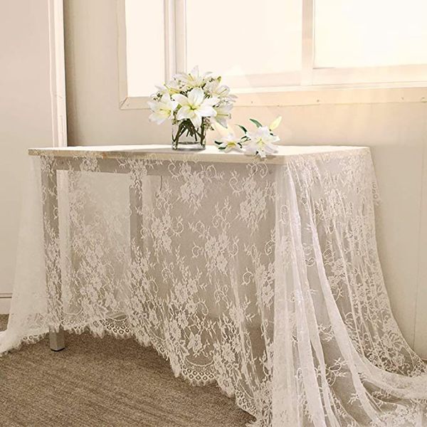 Runner da tavolo in pizzo bianco stile nordico semplice Decorazione da pranzo per matrimoni Accessori per la casa Tovaglia Copri armadio