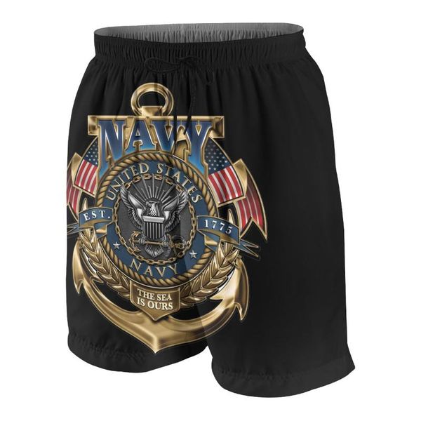 

united states navy the sea version sports shorts teen summer skinny casual beach short pants jogger fitness sweatpants men's, White;black