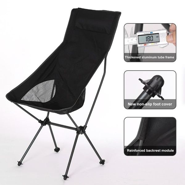 

fishing accessories outdoor camping chair oxford cloth portable folding lengthen seat for festival picnic bbq beach ultralight