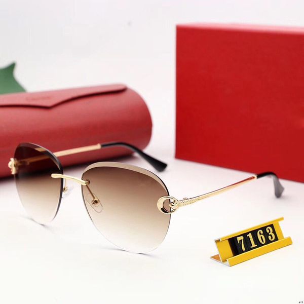 

rimless sunglasses women retro round metal frame gradual sunglasses fashion trendy female versatile sunglasses, White;black