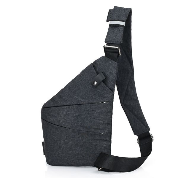 

polyester men's new single shoulder chest bag personal anti theft gun crossbody bag reflective backpack
