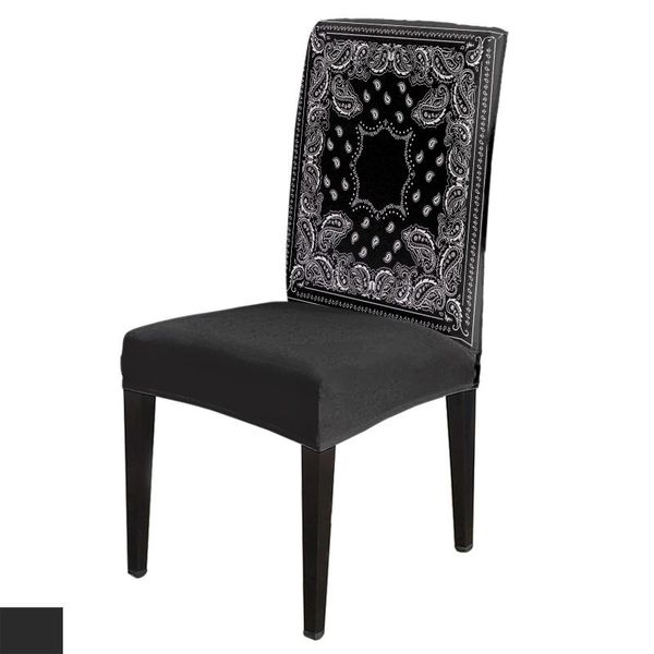 

bandana black white chair covers wedding party decor spandex elastic printing