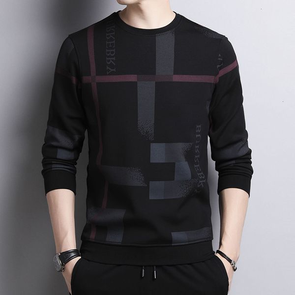 

autumn loose casual 2021 bottoms handsome youth sweaters men's, Black