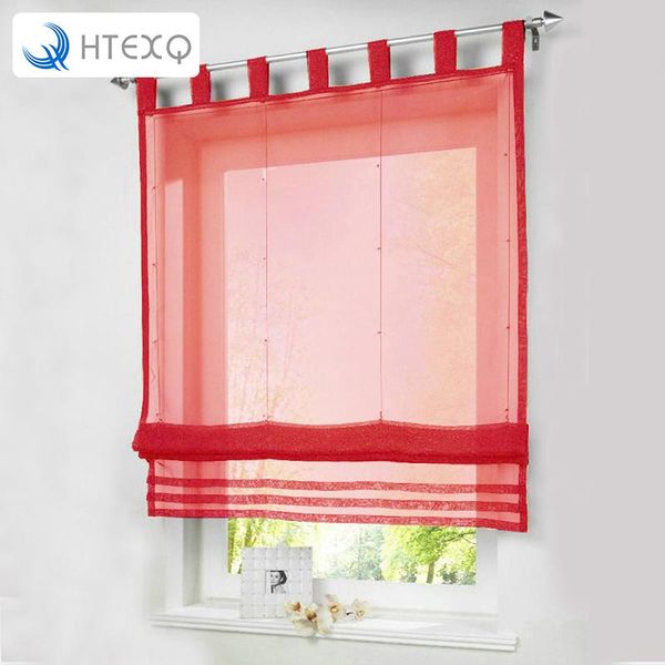 

curtain & drapes htexq 2021 style 9 colors roman blind home wave european living room balcony voile panel 1pc for window
