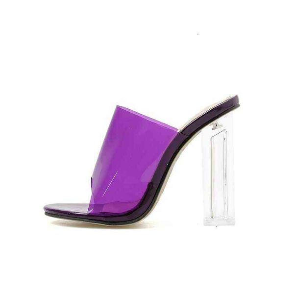 

transparent high heels sandals slippers women's sho