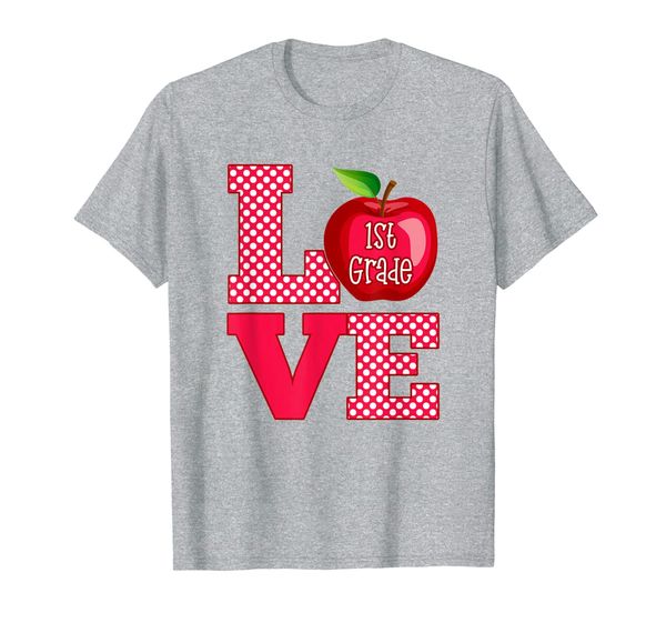 

love 1st first grade teacher t-shirt, White;black